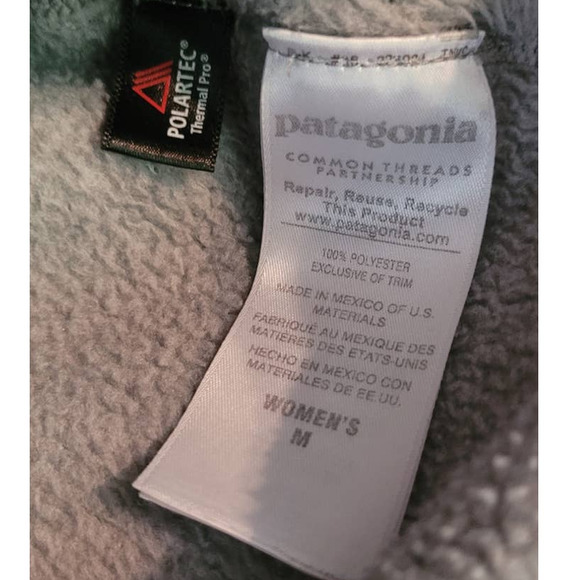 Patagonia Women's Synchilla T-Snap Fleece Pullover Gray Medium - Picture 3 of 5
